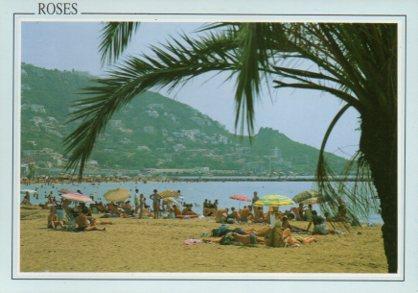 POSTAL PV11672: Detalle de la playa de Roses PV11672