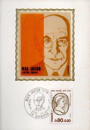 POSTAL PV11543: Carta filatelica de Francia. Max Jacob 1876 - 1944. Premier Jour