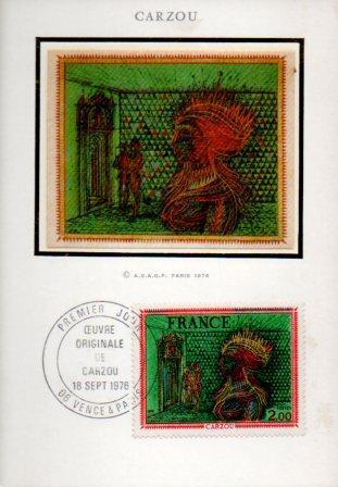 POSTAL PV11546: Carta filatelica de Francia. Carzou. Premir Jour