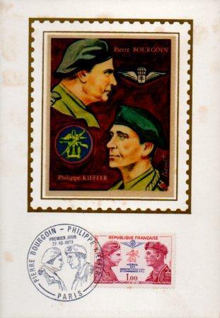 POSTAL PV11552: Carta filatelica de Francia. Pierre Bourgoin - Philippe Kieffer. Premier Jour