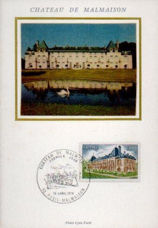 POSTAL PV11529: Carta filatelica de Francia. Chateau de Malmaison. Premier Jour