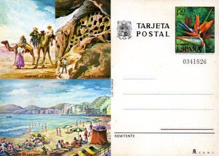 POSTAL PV11518: Tarjeta postal de Correos vista playa de las Canteras