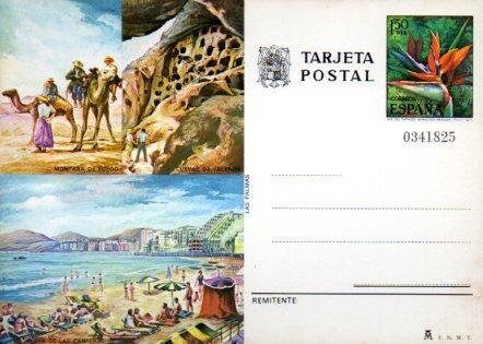 POSTAL PV11521: Tarjeta postal de Correos vista de playa de Las Canteras