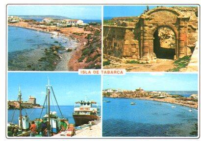 POSTAL PV11589: Playa, puerto y muralla Isla de Tabarca, Alicante