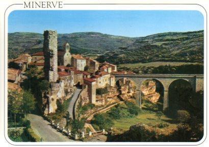 POSTAL PV11598: Minerva, Cite Cathare vue generale