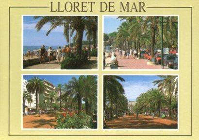 POSTAL PV11603: Paseo M. J. Verdager vistas varias en Lloret de Mar