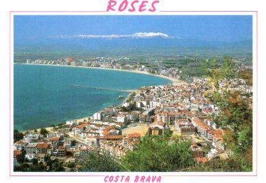 POSTAL PV11816: Roses, vista general i Pirineos