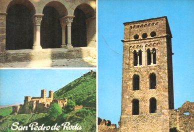 POSTAL PV11828: San Pedro de Roda varios aspectos, Costa Brava