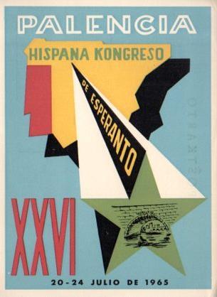 POSTAL PV11908: Publicidad Hispana Kongreso de Esperanto en Palencia 1965