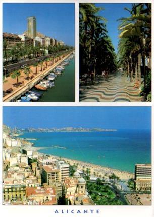POSTAL PV11910: Vistas varias de Alicante