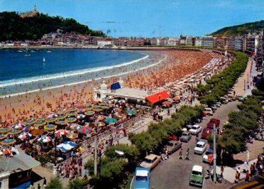 POSTAL PV11790: Paseo y playa de la Concha, San Sebastian
