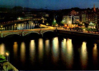 POSTAL PV11792: Rio Urumes vista nocturna, San Sebastian