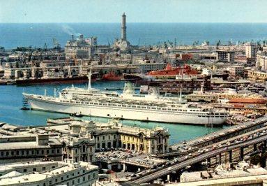 POSTAL PV11796: Staziones Maritima con la Michelangelo, Genova
