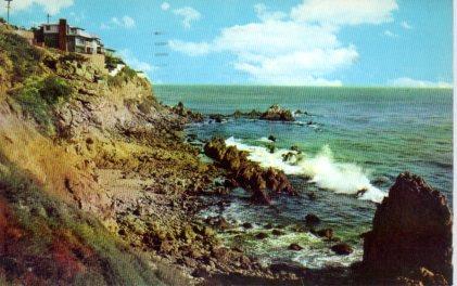 POSTAL PV11228: Seaside Homes overlooling the blue Pacific