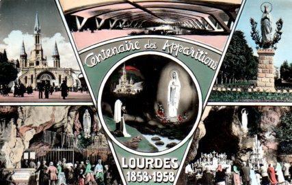 POSTAL PV11218: Lourdes, Centenaire des Apparitions 1858 - 1958