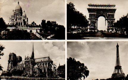 POSTAL PV11213: Vistas varias de Paris