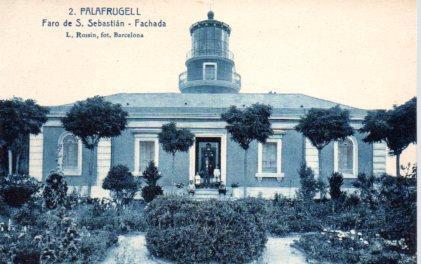 POSTAL PV11243: Faro de S. Sebastian fachada, Palafrugell