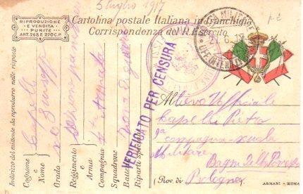POSTAL PV11178: Correspondencia Ejercito Italiano Primera Guerra Mundial PV11178
