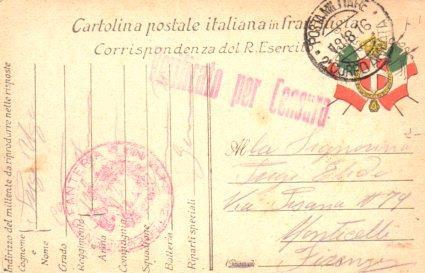 POSTAL PV11143: Correspondencia Ejercito Italiano Primera Guerra Mundial PV11143