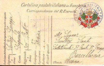 POSTAL PV11146: Correspondencia Ejercito Italiano Primera Guerra Mundial PV11146