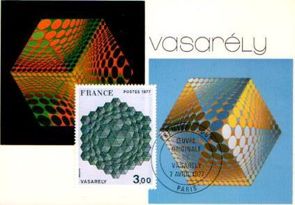 POSTAL PV11430: Vasarely. Tarjeta postal primer dia circulacion