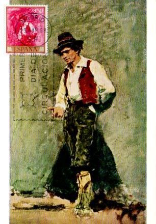 POSTAL PV11431: Tipo calabres por Fortuny. Tarjeta postal primer dia circulacion