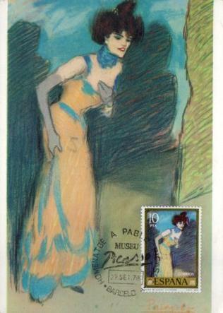 POSTAL PV11448: El final del numero por Picasso. Homenatge a Picasso. Tarjeta postal