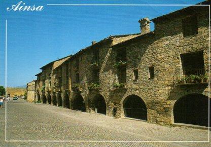POSTAL PV11408: Soportales de la Plaza Mayor de Ainsa, Huesca