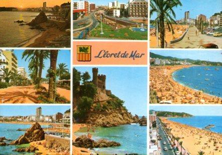 POSTAL PV11479: Lloret de Mar 8 vistas de la poblacion