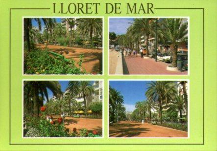 POSTAL PV11483: Lloret de Mar varios aspectos del Paseo