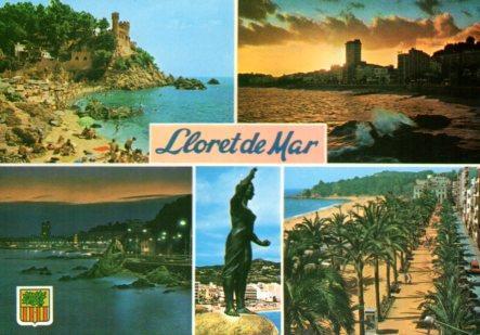 POSTAL PV11484: Lloret de Mar playa, paso y vista