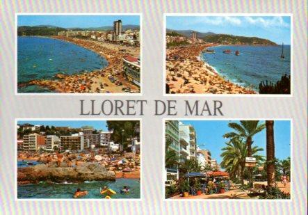 POSTAL PV11485: Lloret de Mar vistas varias de la playa y paseo