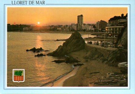 POSTAL PV11475: Atardecer en Lloret de Mar