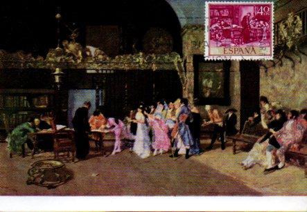 POSTAL PV11459: La Vicaria por M. Fortuny. Tarjeta postal primer dia circulacion
