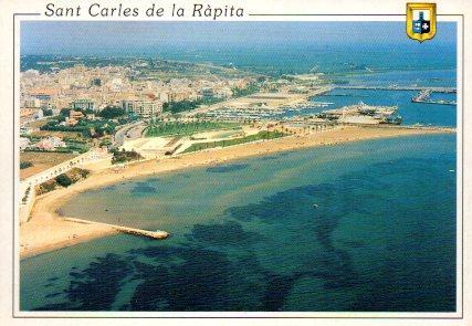 POSTAL PV11326: San Carles de la Rapita Tarragona, Vista general playaa del PiPi