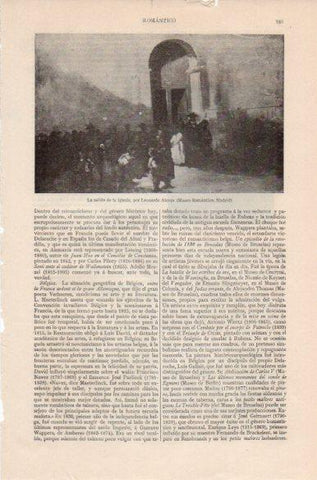 LAMINA V41739: La salida de la iglesia por Leonardo Alenza