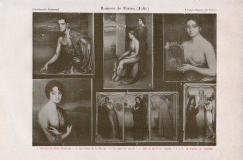 LAMINA V41744: Retratos por Julio Romero de Torres