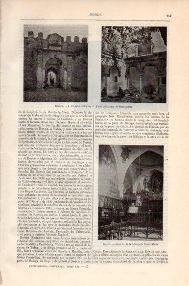 LAMINA V41758: Arco e interior iglesia de Santa Maria en Ronda