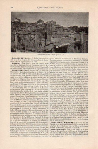 LAMINA V41752: Vista general de Ronciglione, Italia