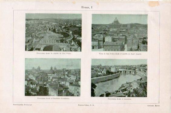 LAMINA V41716: Vistas panoramicas de Roma