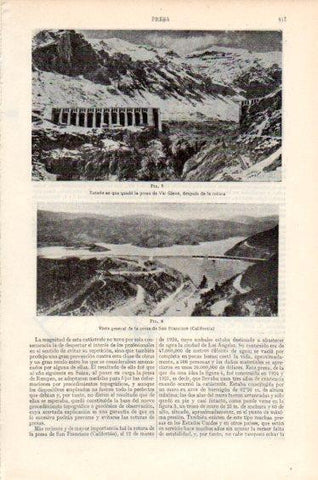 LAMINA V41673: Presa de Val Gleno despues de su rotura