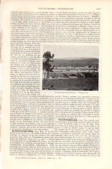 LAMINA V41687: Vista parcial Puentecesures, Pontevedra