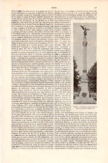 LAMINA V41714: Columna conmemorativa de la brecha de Porta Pia, Roma