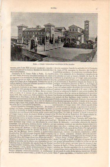 LAMINA V41709: Colegio San Anselmo en Roma