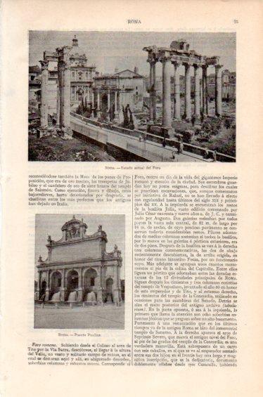LAMINA V41706: El Foro y Puente Paulina en Roma