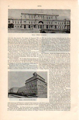 LAMINA V41704: Palacio de Justicia y Ministerio de Hacienda en Roma