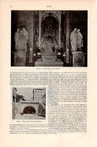 LAMINA V41703: Interior de la Escala Santa en Roma