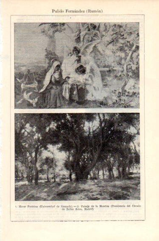 LAMINA V41691: Mater Purisima y Paisaje de la Moncloa por R. Pulido Fernandez