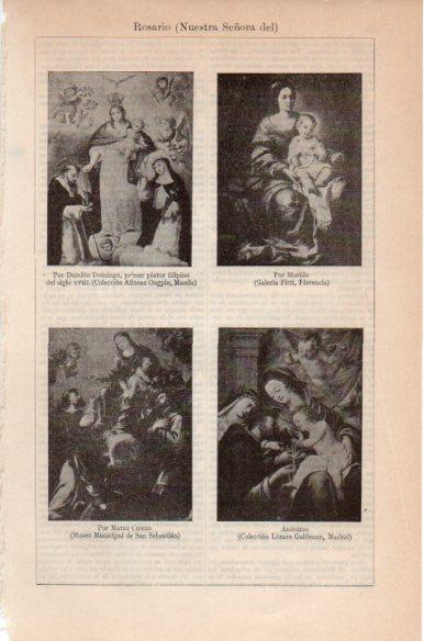 LAMINA V41772: Nuestra Señora del Rosario obras varias