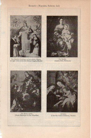 LAMINA V41772: Nuestra Señora del Rosario obras varias